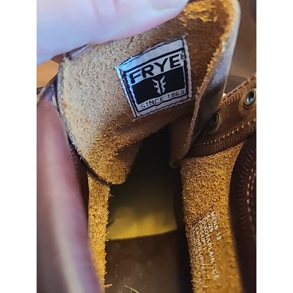 Frye Leather Boots Dakota Plain Toe Brown Mens 13 Lace Up Work Western main image 10